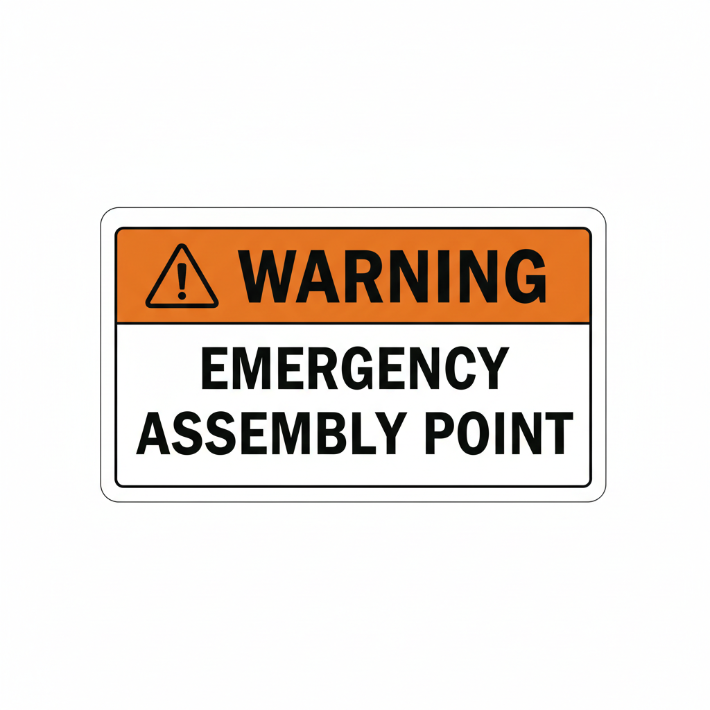 warning-emergency-assembly-point Sign | 24" x 36" | 030 Magnetic