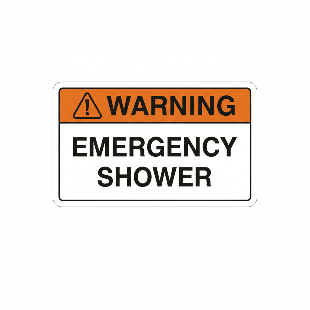 warning-emergency-shower Sign | 24" x 36" | 030 Magnetic