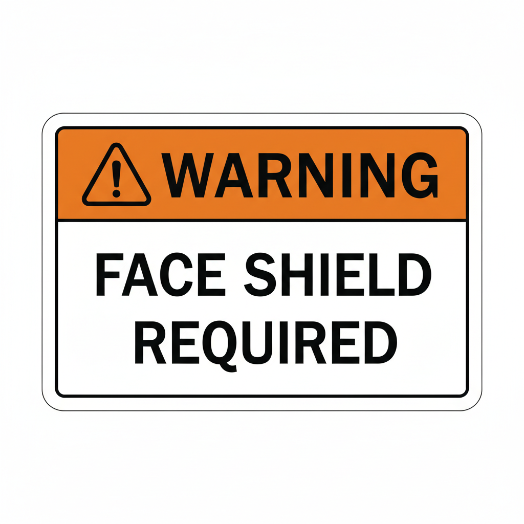 warning-face-shield-required Sign | 24" x 36" | 030 Magnetic