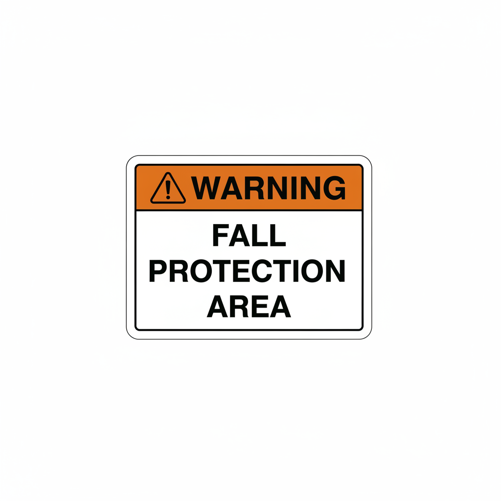 warning-fall-protection-area Sign | 24" x 36" | 030 Magnetic