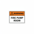 warning-fire-pump-room Sign | 24" x 36" | 030 Magnetic
