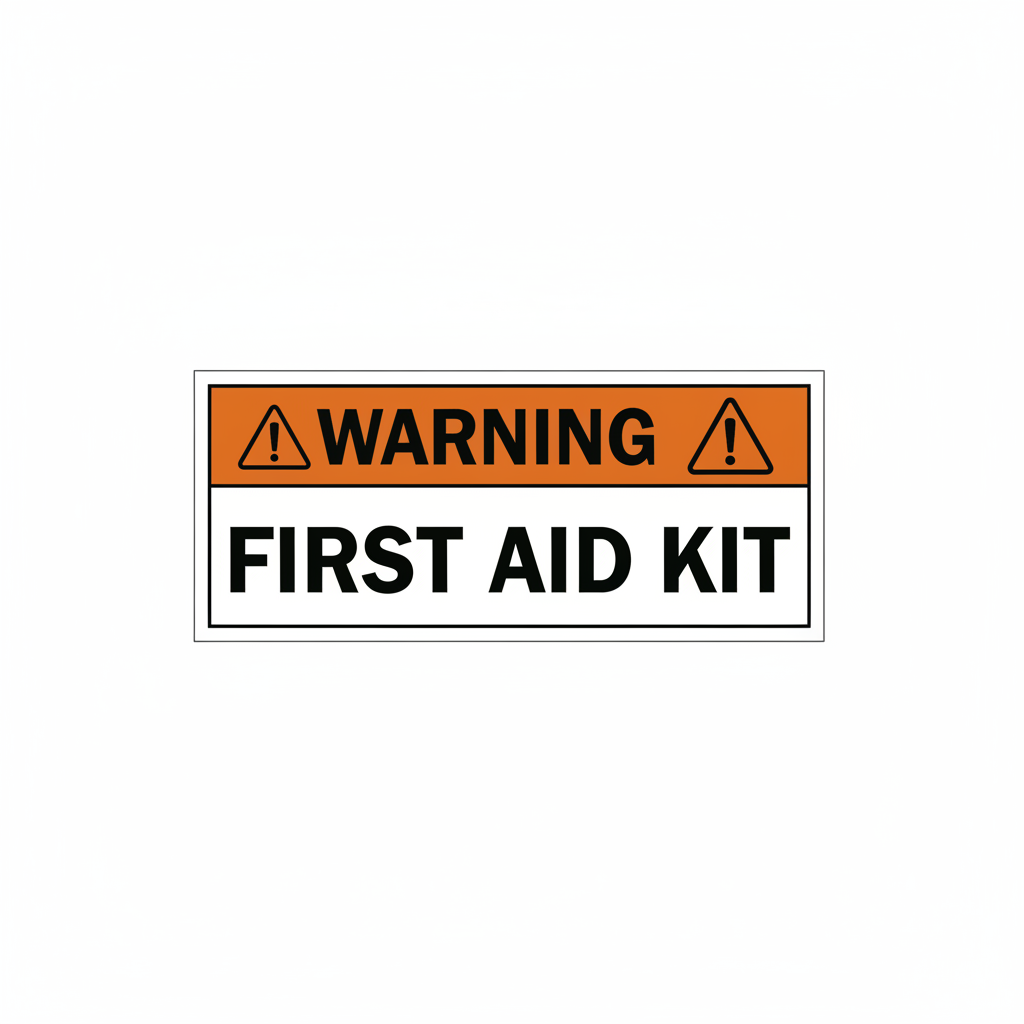 warning-first-aid-kit Sign | 24" x 36" | 030 Magnetic