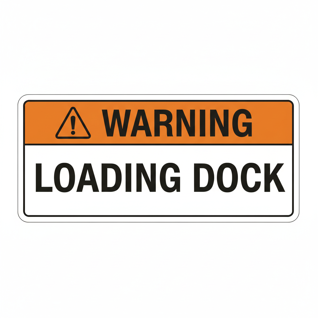 warning-loading-dock Sign | 24" x 36" | 030 Magnetic