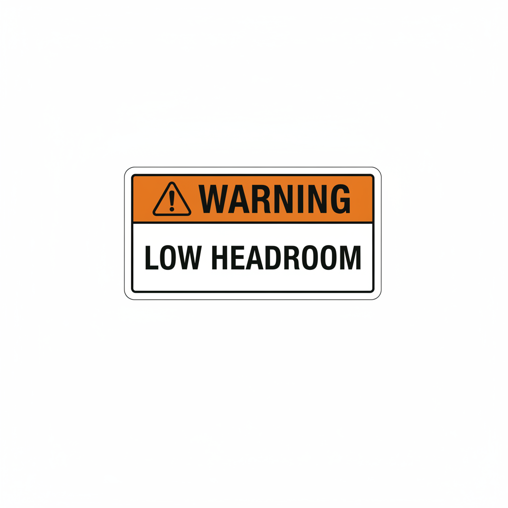 warning-low-headroom Sign | 24" x 36" | 030 Magnetic