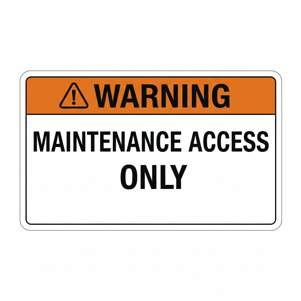 warning-maintenance-access Sign | 24" x 36" | 030 Magnetic