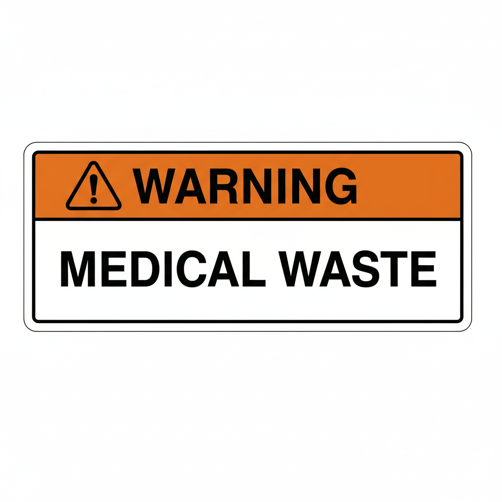 warning-medical-waste Sign | 24" x 36" | 030 Magnetic