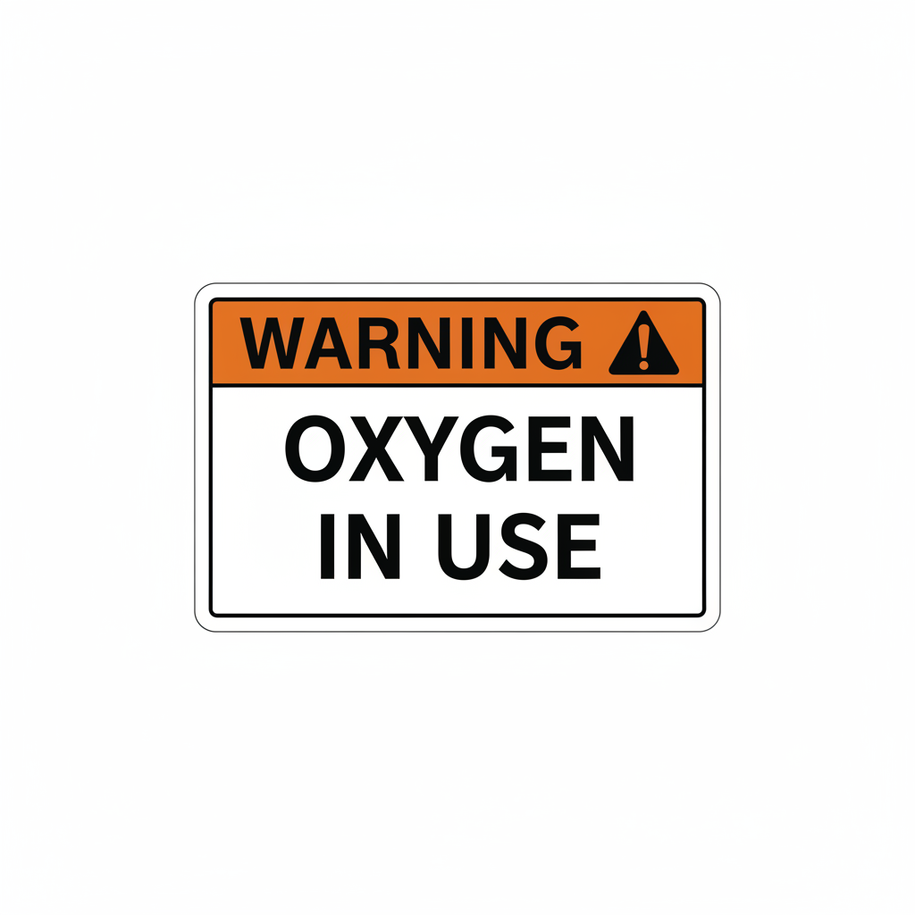 warning-oxygen-in-use Sign | 24" x 36" | 030 Magnetic