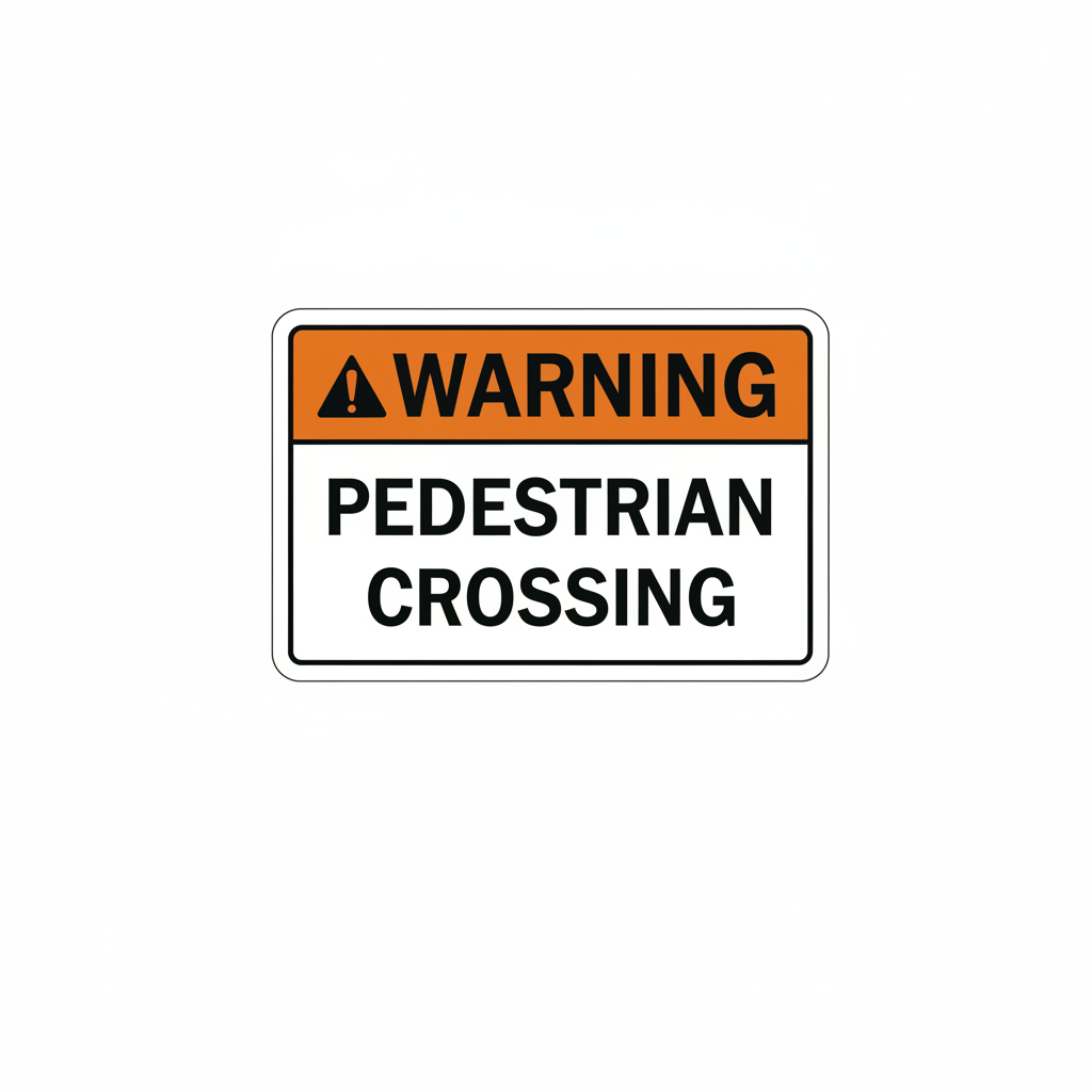 warning-pedestrian-crossing Sign | 24" x 36" | 030 Magnetic