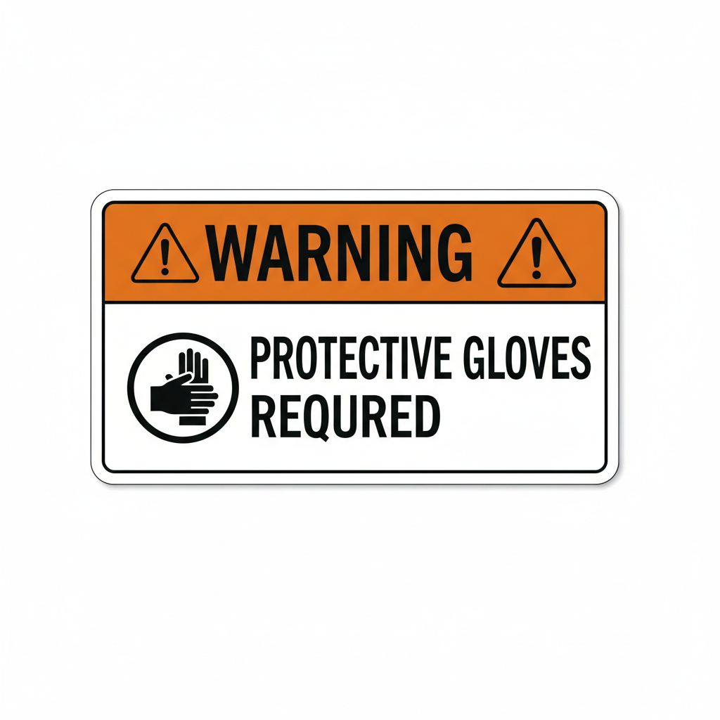 warning-protective-gloves-required Sign | 24" x 36" | 030 Magnetic