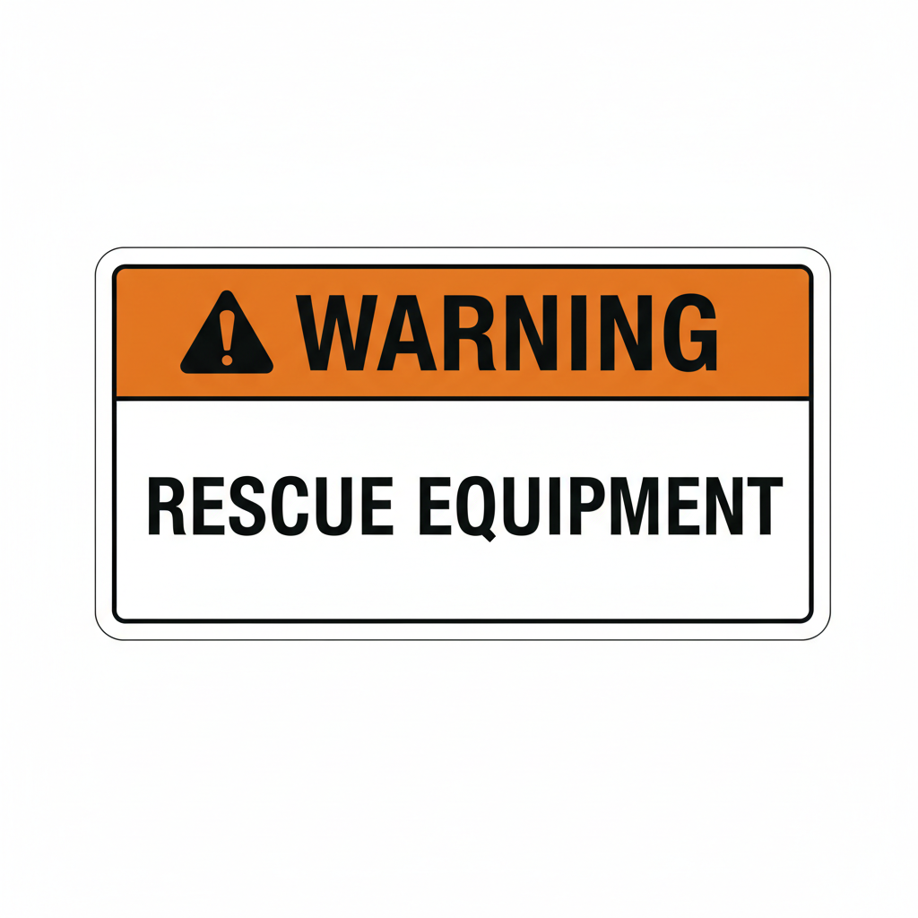 warning-rescue-equipment Sign | 24" x 36" | 030 Magnetic