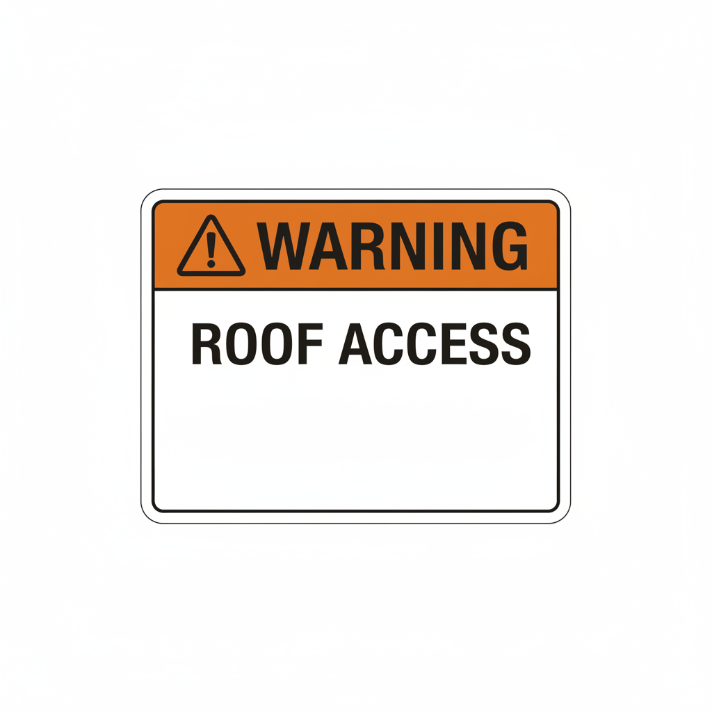 warning-roof-access Sign | 24" x 36" | 030 Magnetic