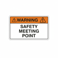 warning-safety-meeting-point Sign | 24" x 36" | 030 Magnetic