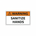 warning-sanitize-hands Sign | 24" x 36" | 030 Magnetic