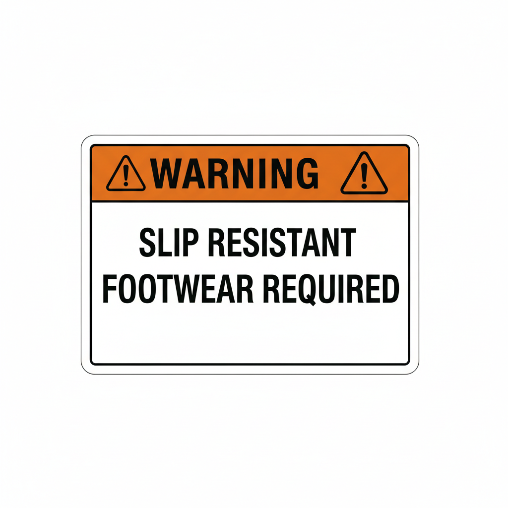 warning-slip-resistant-footwear Sign | 24" x 36" | 030 Magnetic