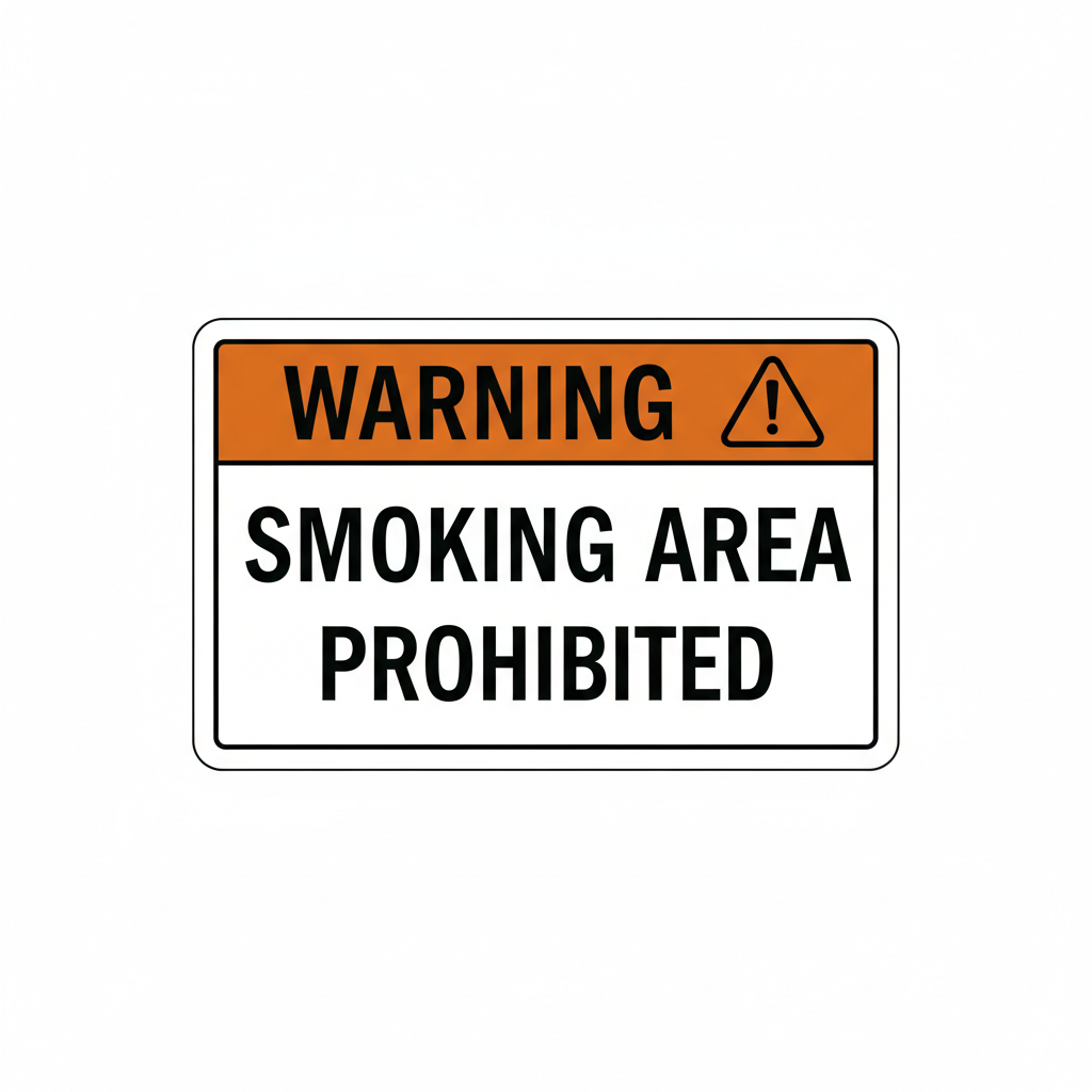 warning-smoking-area-prohibited Sign | 24" x 36" | 030 Magnetic