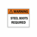 warning-steel-toe-boots-required Sign | 24" x 36" | 030 Magnetic