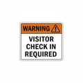 warning-visitor-check-in Sign | 24" x 36" | 030 Magnetic